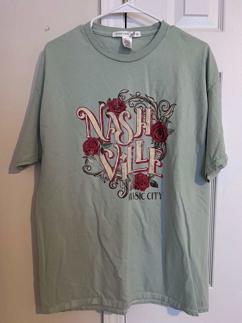 Altar’d State Nashville Music City Graphic Tee - Green Size L/XL